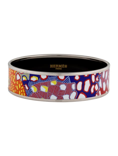 hermes extra large caleche bracelet enamel palladium lagon|hermes leather bracelets.